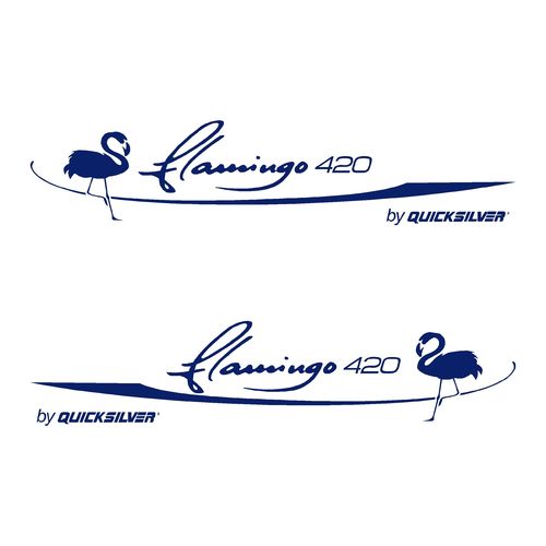 2 stickers QUICKSILVER 420 Flamingo ref 34
