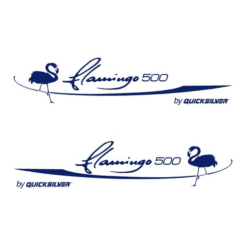 2 stickers QUICKSILVER 500 Flamingo ref 35