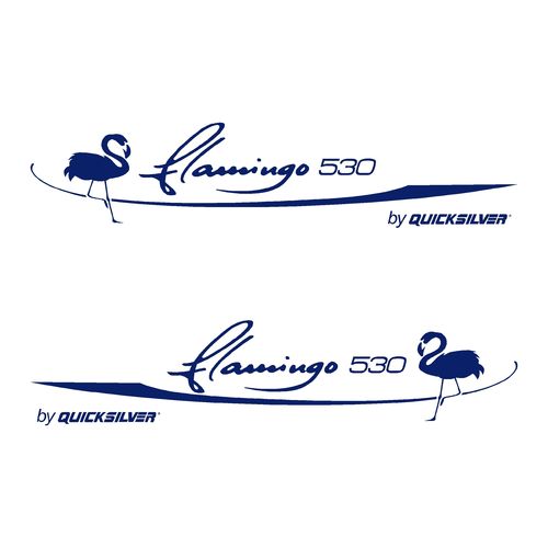 2 stickers QUICKSILVER 530 Flamingo ref 38