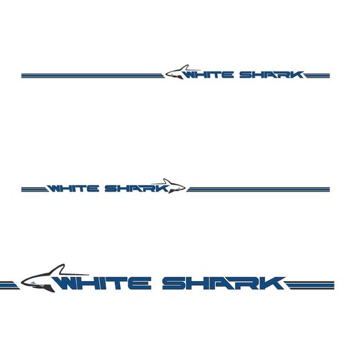 2 Stickers WHITE SHARK 205 ref 11 KELT