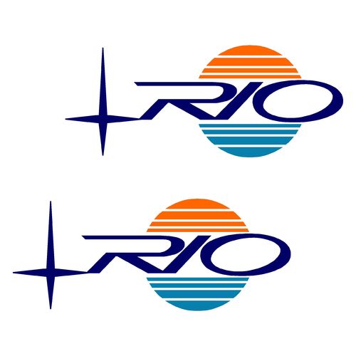 lot de 2 Stickers RIO Logo ref 4
