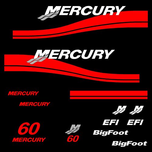 kit stickers MERCURY 60cv BigFoot serie 2