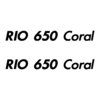 2 Stickers RIO 650 Coral ref 19