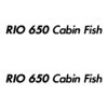 2 Stickers RIO 650 Cabin Fish ref 26