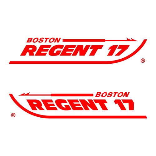 2 Stickers BOSTON REGENT 17 ref 7