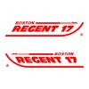 2 Stickers BOSTON REGENT 17 ref 7