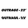 2 Stickers BOSTON WHALER OUTRAGE 22 ref 8