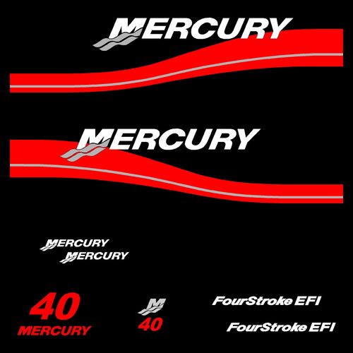 1 kit stickers MERCURY 40cv serie 2 bis