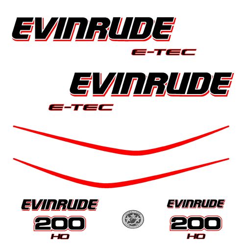 1 kit stickers EVINRUDE 200 cv HO serie 3