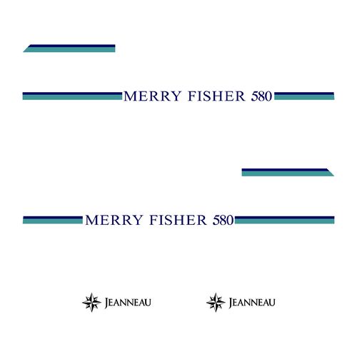 kit stickers JEANNEAU MERRY FISHER 580 ref 95