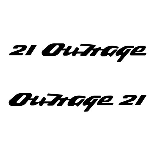 2 Stickers BOSTON WHALER OUTRAGE 21 ref 10