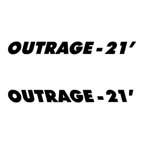 2 Stickers BOSTON WHALER OUTRAGE 21 ref 19