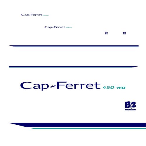 kit stickers CAP FERRET 450 wa ref 19 B2 MARINE